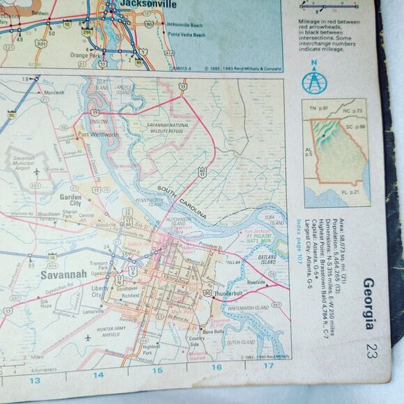 1983 Allstate Road Atlas United States, Canada Mexico Motor Club Pre Owned - Picture 16 of 16